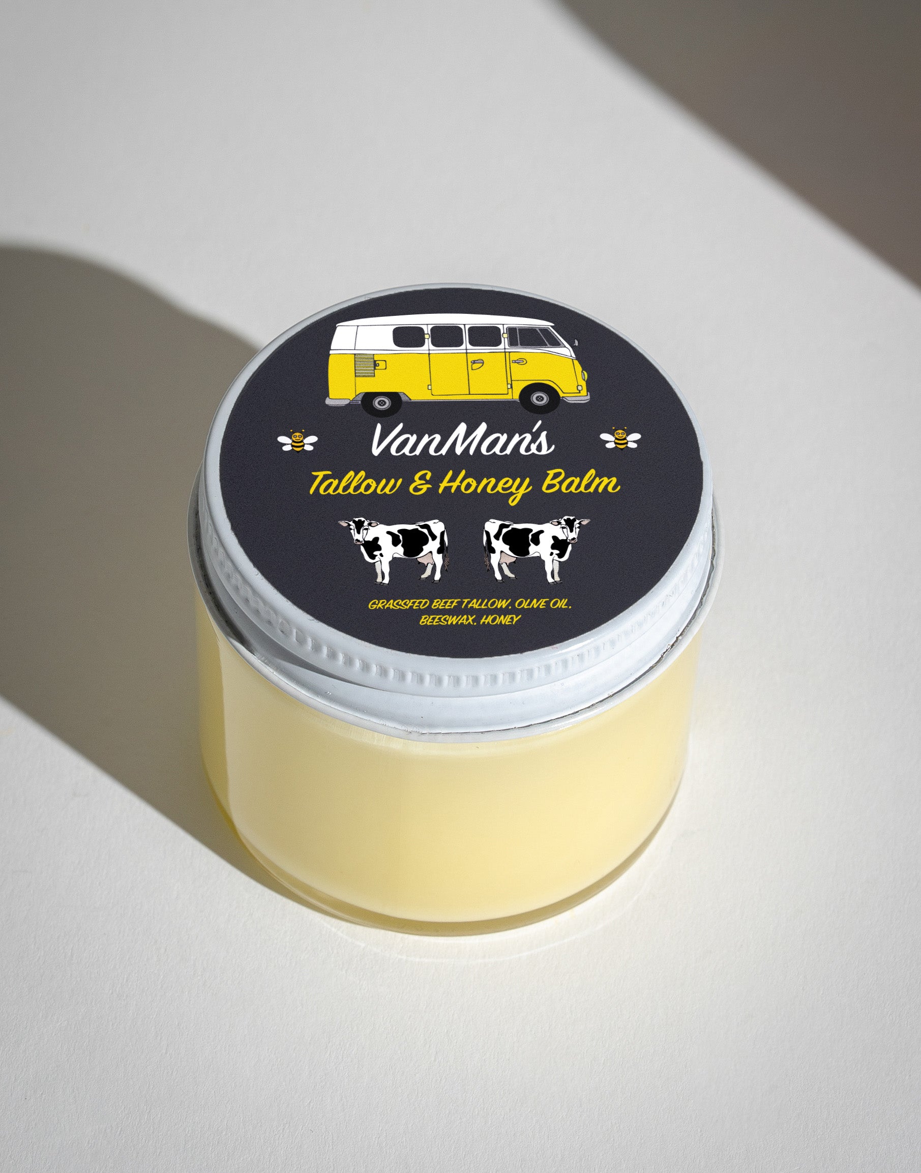 *No Essential Oils* VanMan’s Tallow & Honey Face Balm – Classic